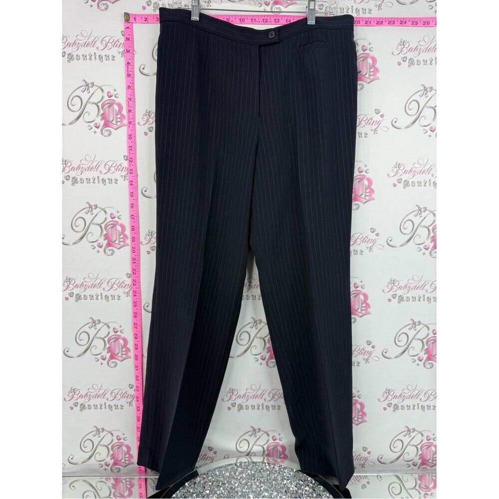 Jessica trouser pants stripes dark navy white Black Pinstripe Dress Pants